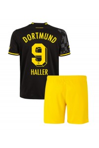 Borussia Dortmund Sebastien Haller #9 Babyklær Borte Fotballdrakt til barn 2022-23 Korte ermer (+ Korte bukser)